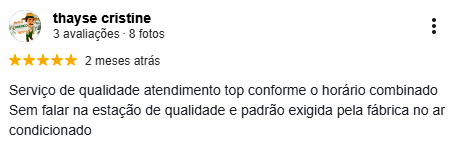 Avaliação de cliente