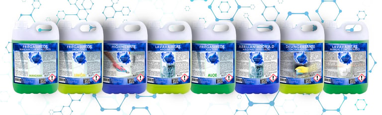 Envase de detergente líquido concentrado para uso industrial