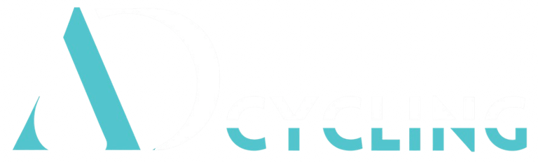 AD Cycling logo featuring a minimalist teal and white stylized monogram.