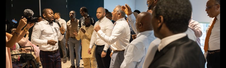 Brother choir singing