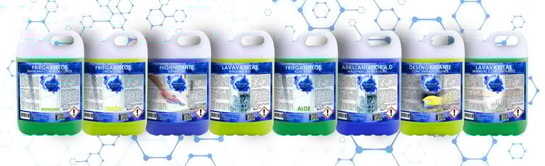 Envase de detergente líquido concentrado para uso industrial
