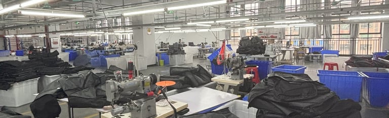 Tidy clean travel bag fitness bag factory workshop