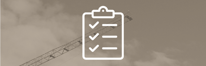 Expertise technique de grue – expertise SMD Grues illustrée par une icône de checklist