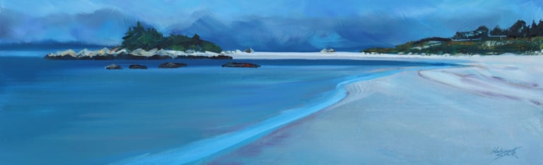 IN A FOG AT CARTER'S -painting by Sharon Wadsworth-Smith