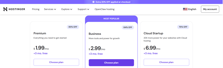best online free website builder software hostinger price review to start online store