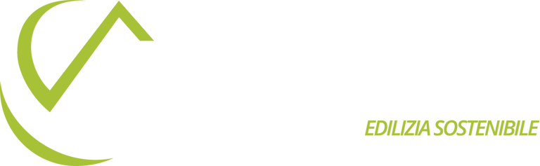 Leonardo Edilizia Sostenibile logo featuring a green roof icon and modern white typography.