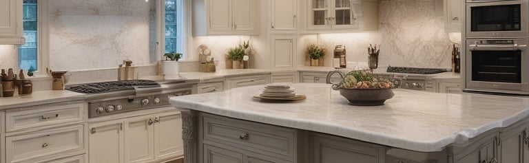 Elegant kitchen decor items showcased together.