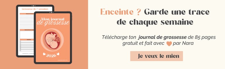 Journal de grossesse gratuit à télécharger en PDF pour suivre l'évolution de bébé chaque semaine.
