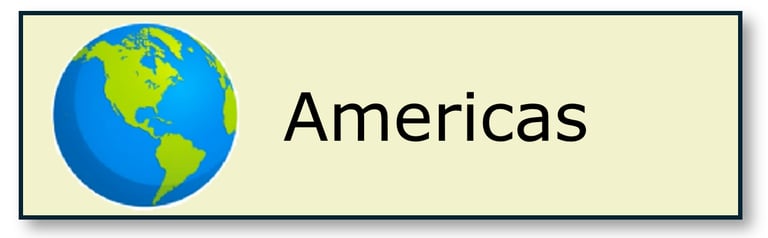 Button with a globe showing the Americas and with the word Americas in text
