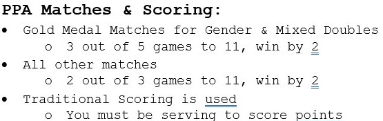 PPA matches and scoring