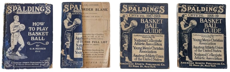 Antique vintage Spalding's basketball guides How To YMCA AAUU NCAA
