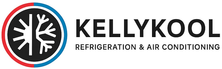 a logo kellykool refrigeration and air conditioning 