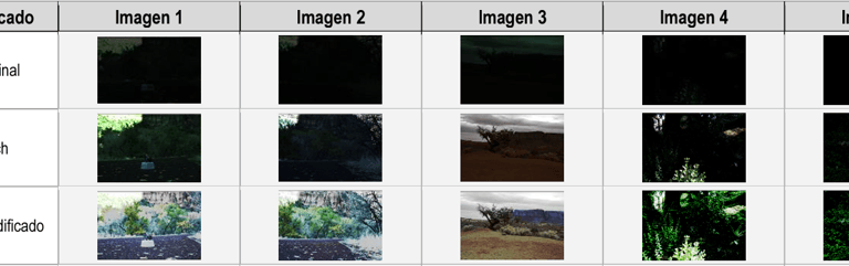 Enhanced night-time images comparison