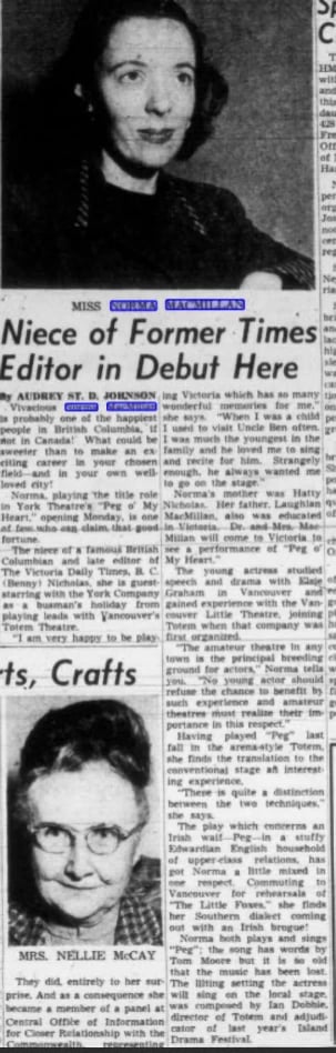 Norma Macmillan 1953 article