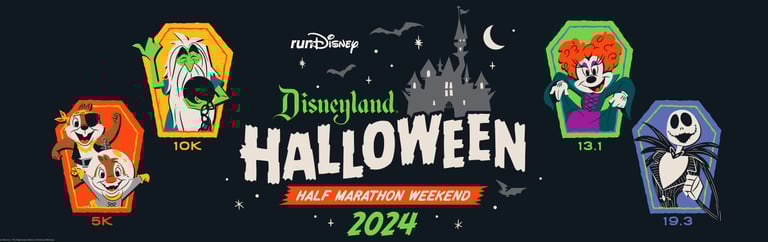 2024 runDisney Disneyland Halloween Half Marathon Course Maps and Virtual Course Flyovers