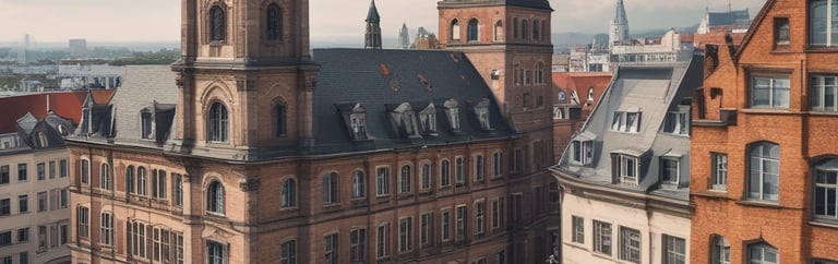 low angle photography of four high-rise buildings