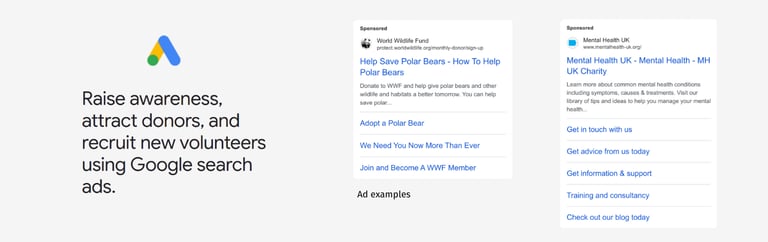 ad examples google search ad grant for nonprofits