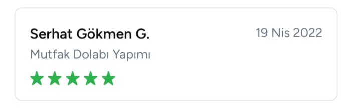 Serhat isimli müşterinin 5 yıldız verdiği görsel