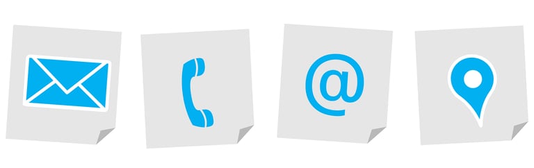 a set of four different types of email and email