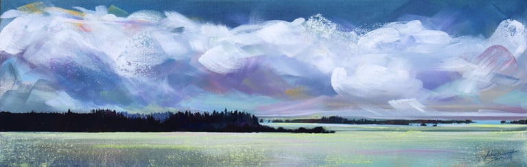ALL ABOUT THE SKY - painting by Sharon Wadsworth