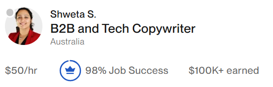 Upwork profile sample