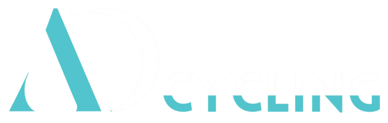 AD Cycling logo featuring a minimalist teal and white stylized monogram.