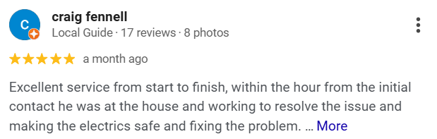 Electrical Issue Fixing Feedback