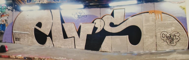 Kende ELVS tag — graffiti writing East London urban calligraphy roots