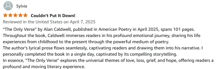 The Only Verse, Written by Alan Caldwell, Author, Writer