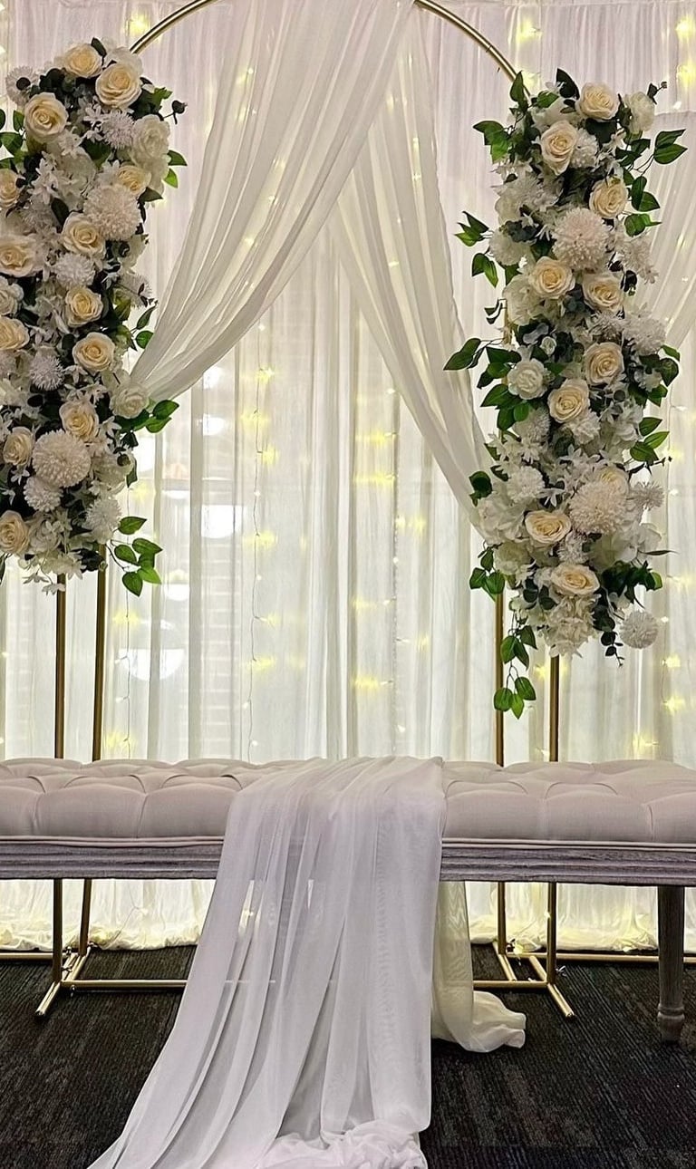 Elegant wedding reception decor by Kashta Events, Vancouver BC