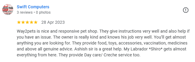 Pet shop gomti nagar Lucknow customer review