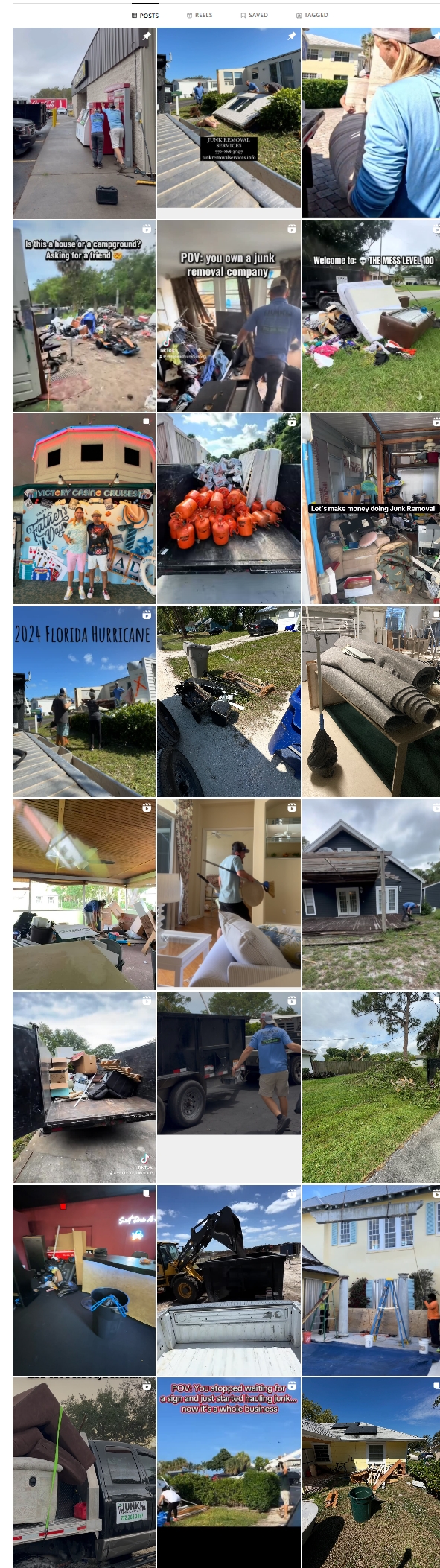 Vero Beach Junk Busters Instagram