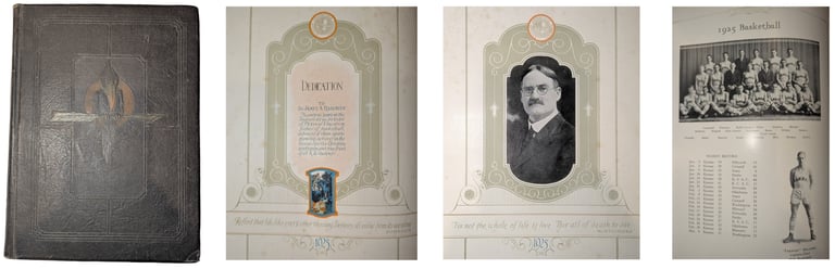 James Naismith Dedication 1925 Jayhawker University of Kansas original yearbook