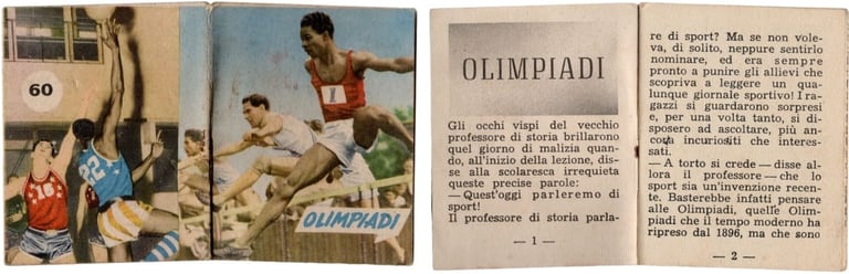 1953 Lampo Sport Magico Booklet #60 Olimpiadi featuring the Harlem Globetrotters (front, back & inte