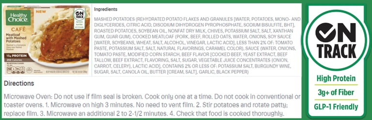 ultra-processed meatloaf meal