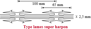 concertina lame super harpon