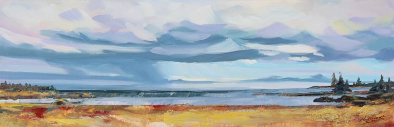 LEAVING SO SOON -painting by Sharon 1wadsworth-Smith