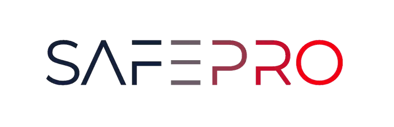 logo y enlace de SafePro, página especializada en peritaje y mantenimiento de puertas automáticas