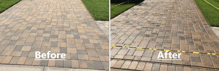 concrete paver sealing before and after fort lauderdale fl