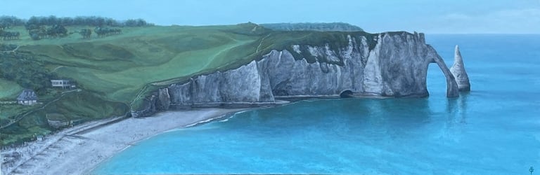 Tableau à l'huile sur châssis - La porte d'Aval
