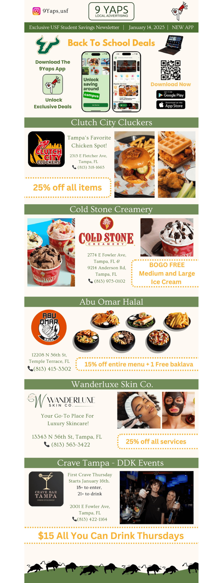 9Yaps online student savings newsletter