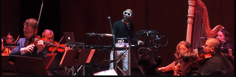 David De Mata playing electronics in 4 Seasons Recomposed