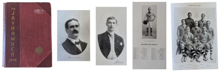 Early photograph of Phog Allen in his first year coaching at the University of Kansas