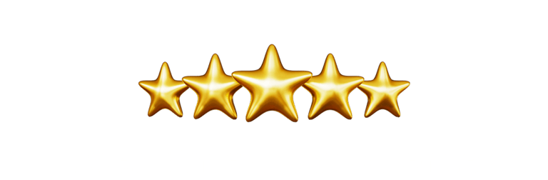 5 estrelas de avaliação de clientes