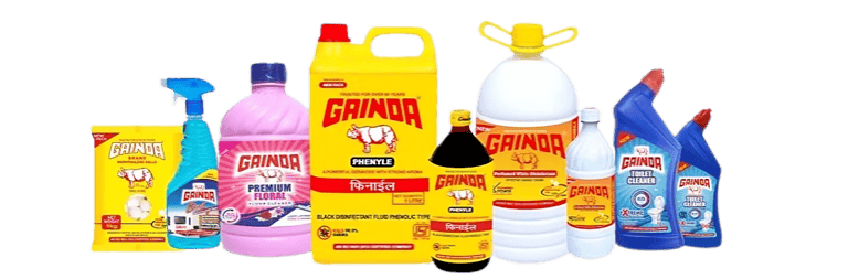a variety of housekeeping products including various floor cleaner, disinfectants and glass cleaner 