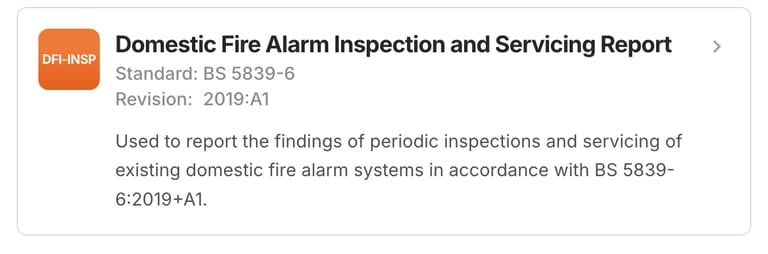 Domestic Fire Alarm Inspection Report Preview