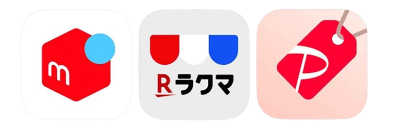 Mercari, Fril, and PayPay Flea Market