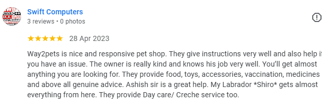 Pet shop gomti nagar Lucknow customer review