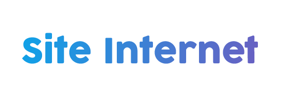 Mots Site Internet écrits en gras avec dégradé bleu et violet