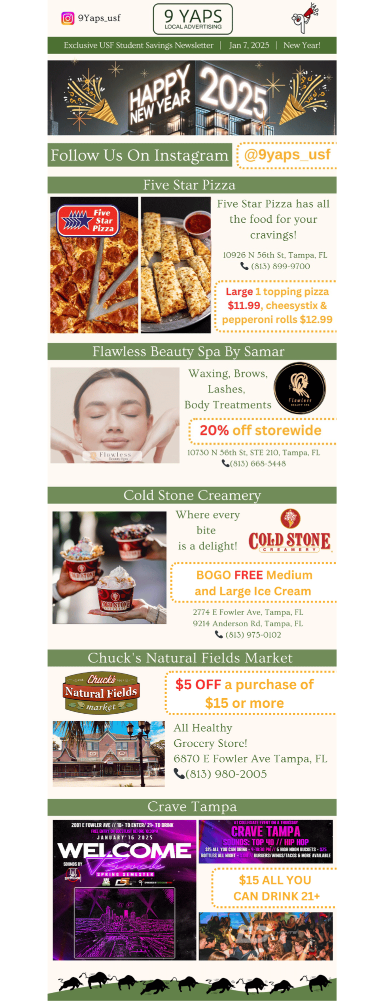 9Yaps online student savings newsletter